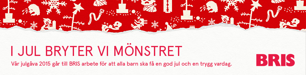 Vår julgåva 2015 går till BRIS arbete för att alla barn ska få en gog jul och en trygg vardag.
